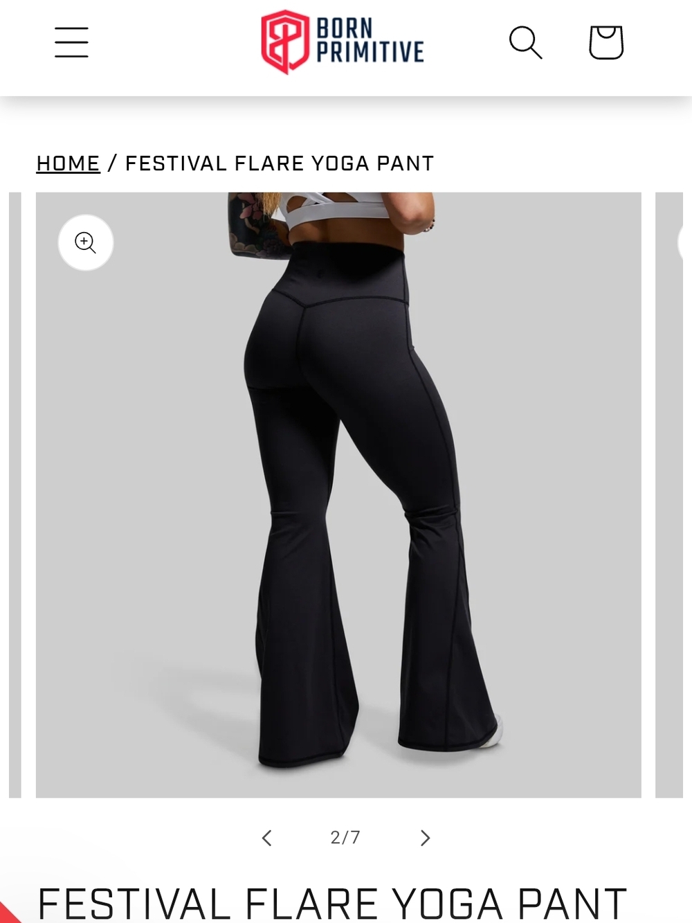 Born Primitive Black Bootcut Flare Yoga Pants